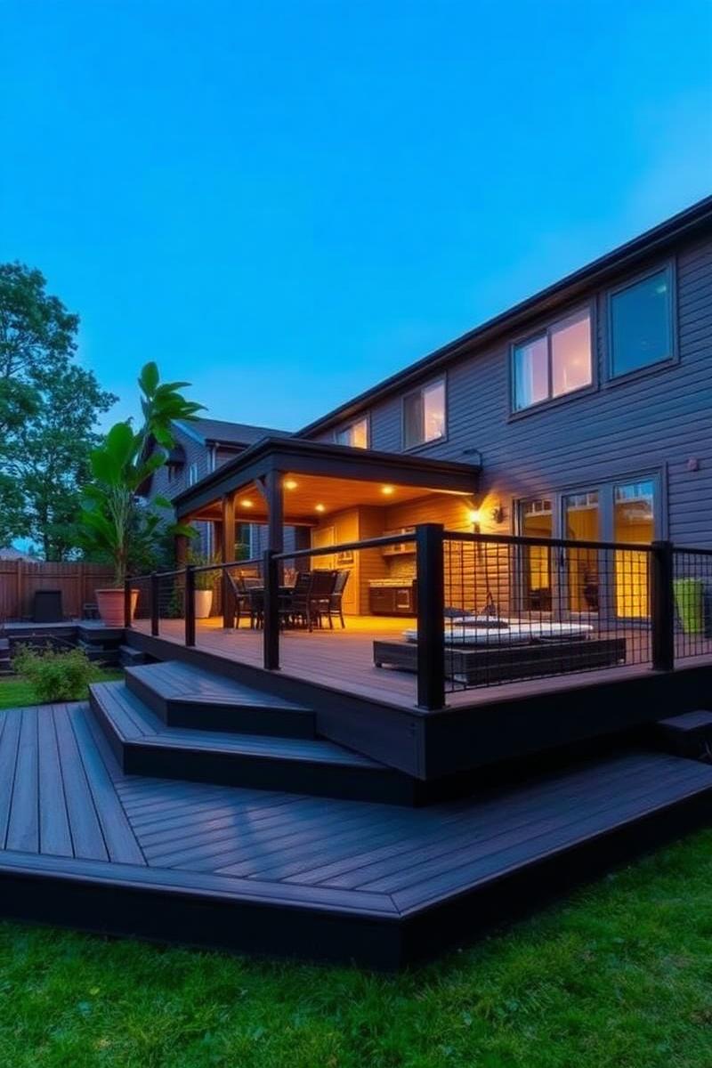 Trex composite deck with aluminum railing built for an Ottawa-area home by Fence Masters